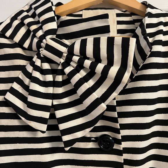 Kate Spade Dorothy Coat - black and white with bow - - Picture 3 of 3